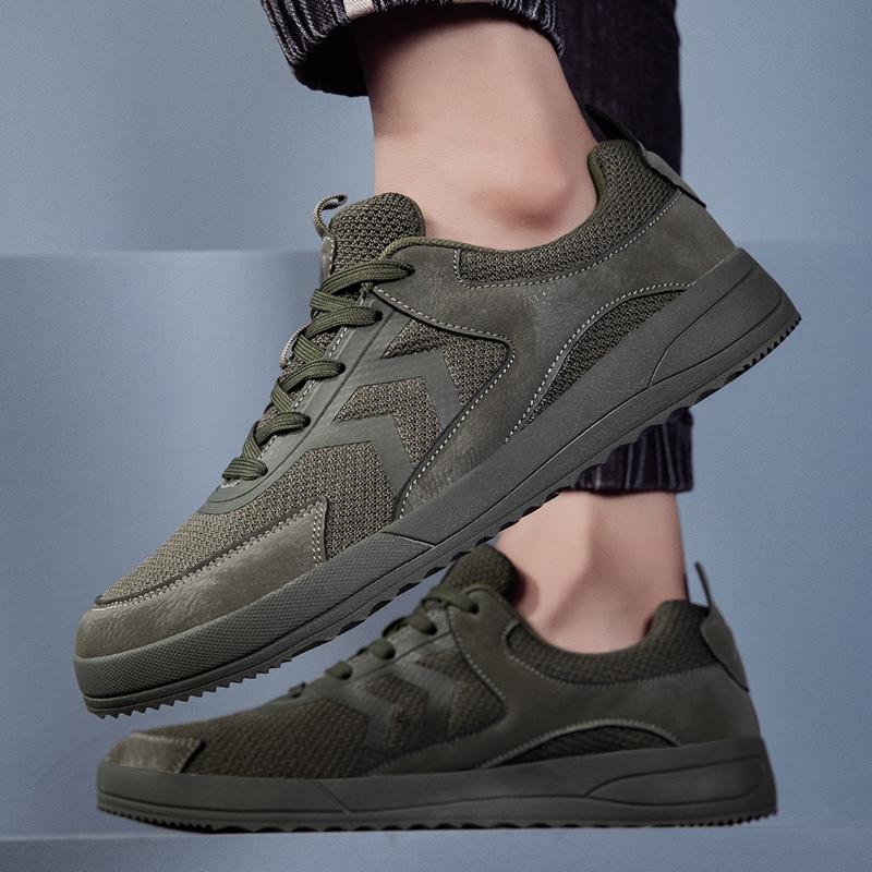 Мода 2024 года, четырехсезонная спортивная повседневная обувь с низким верхом, обувь с широким носком, большая босая обувь с широкой ладонью, мужская обувь большого размера с модой
