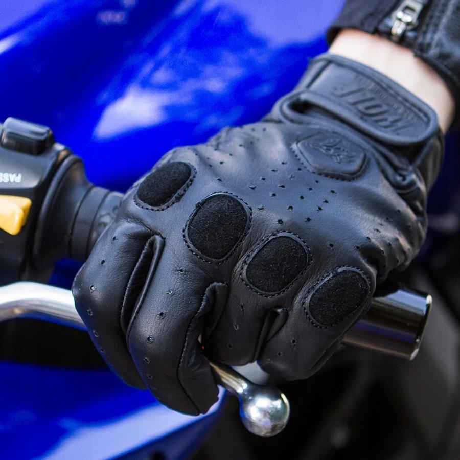 WOLF LIGHTWEIGHT DURABLE LEATHER GLOVES BLACK