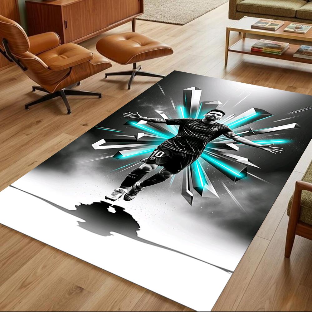 Football Messi Floor Mat Suitable for Living Rooms Dormitory Decorate room Hallway Anti-slip Rug Anime Office Decor Spiritual Gift