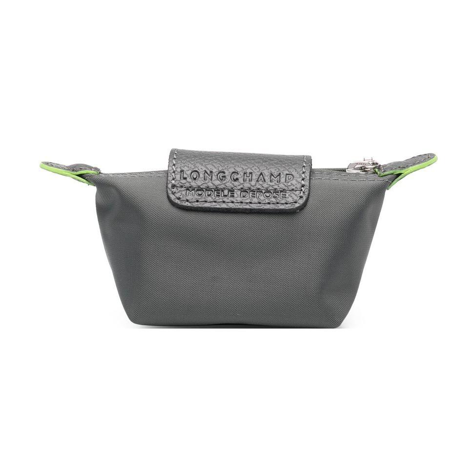 New LONGCHAMP Le Pliage Green Canvas With Leather Trim Dumpling Bag Canvas Bag Coin Purse Women's Gray 30016919P66