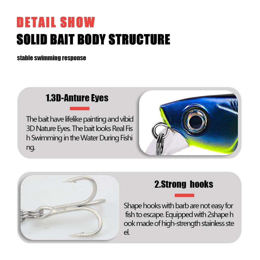 Новая биомиметическая приманка для рыбы Luya, погружная приманка для рыбы Мино, приманка для рыбалки на открытом воздухе, 8 см/9 см, специальный крючок для рыбы через рот