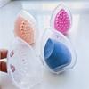 1-4pc/Makeup Powder Puff Empty Egg-shaped Frame Transparent Puff Make Up Organizer Holder Beauty Cosmetic Sponge Storage Box