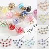 10pcs High Quality 15*21mm Charms DIY Earrings Necklace Pendant Handmade Jewelry Accessories Hand-made Popular Alloy Hook Hollow Glass Beads