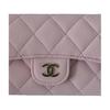 Chanel 26C Classic Vertical Gold Logo Double C Quilted Glossy Grain Calfskin Card Holder Women accessories Pink AP0214-B10583-NH620
