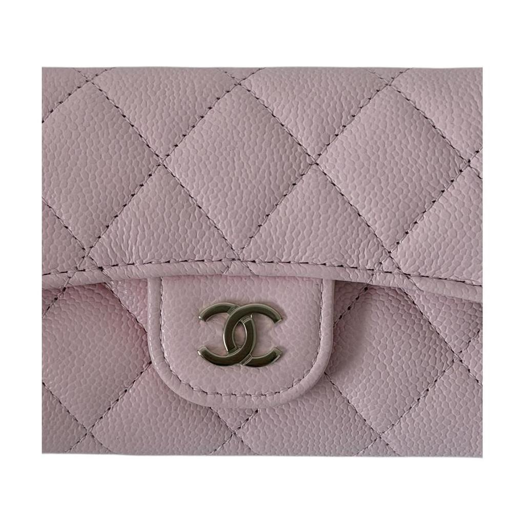 Chanel 26C Classic Vertical Gold Logo Double C Quilted Glossy Grain Calfskin Card Holder Women accessories Pink AP0214-B10583-NH620