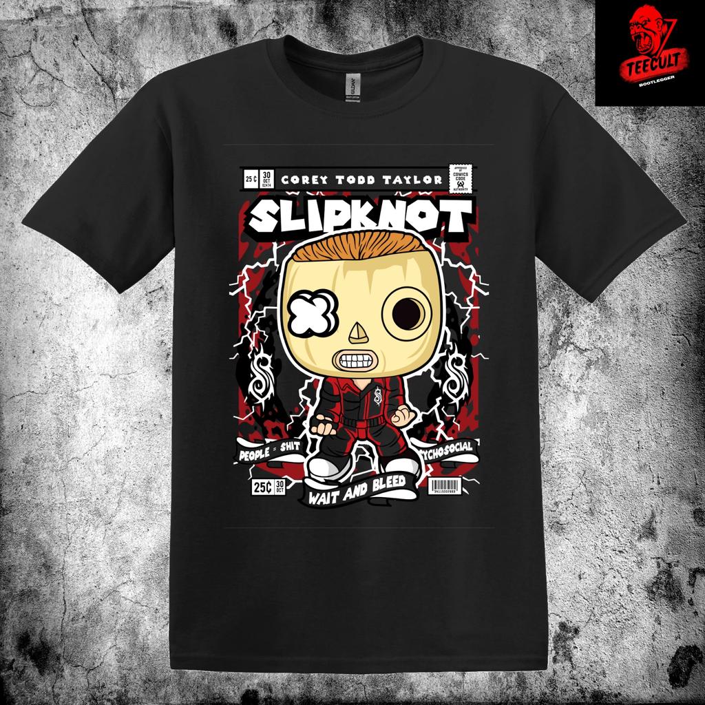 Мужские и женские футболки Slipknot Металл Рок Funko Pop Футболка группы Унисекс Плотный хлопок