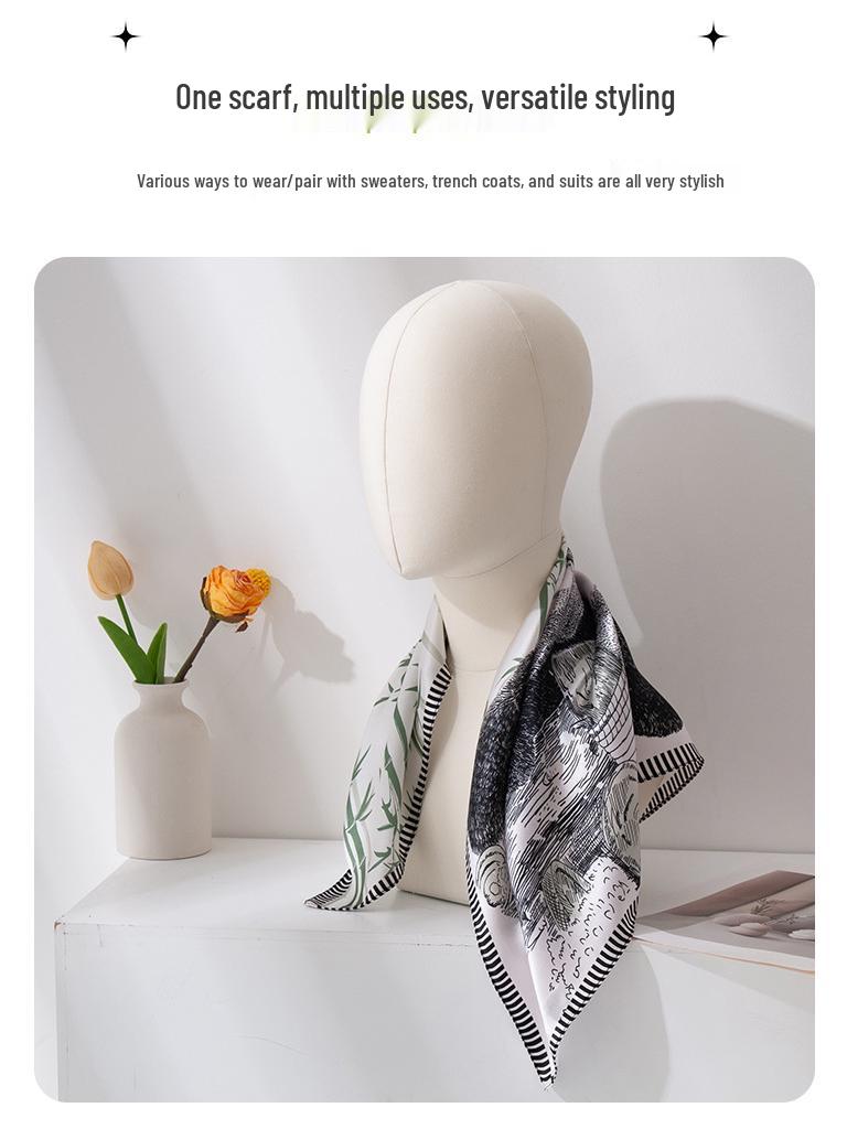 Осенний шарф с принтом красной панды: Милый декоративный шарф-манишка и солнцезащитный козырек