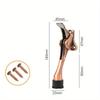 Adjustable Pedals Door Stopper Heavy Duty Mute Zinc Alloy Door Stops with Non-Slip Rubber Tip Hidden Wall Protector