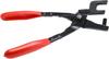 Pliers for squeezing rubber exhaust hangers