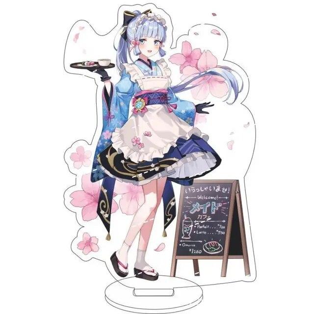 Anime Game Genshin Impact Kamisato Ayaka Acrylic Action Figure Stand Model Toy Desk Decor Prop Gifts Fans Collection Prop