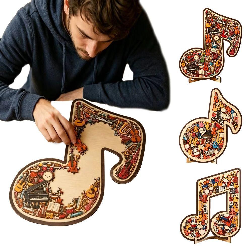 Irregular Shape Music Note Puzzle Musical Note Shaped Musical Instrument Puzzle For Adults