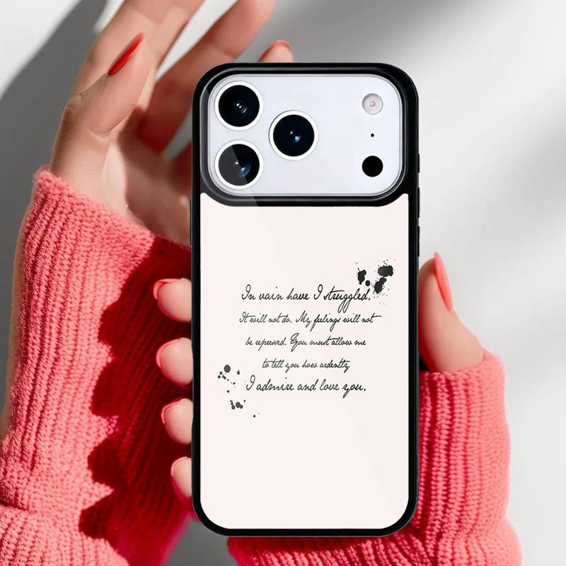 Pride And Prejudice Jane Austen Phone Case for iPhone 17 Air 16e 15 14 13 Pro Max Back Cover for 12 11 Pro Coque