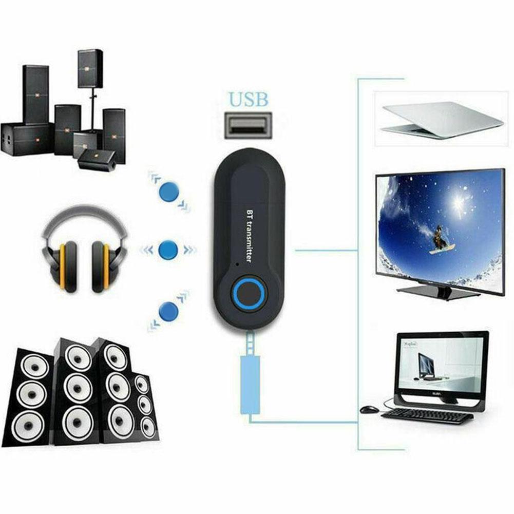 Bluetooth-передатчик 3,5 мм аудиоадаптер беспроводной Bluetooth стерео аудиопередатчик адаптер для наушников ПК ТВ