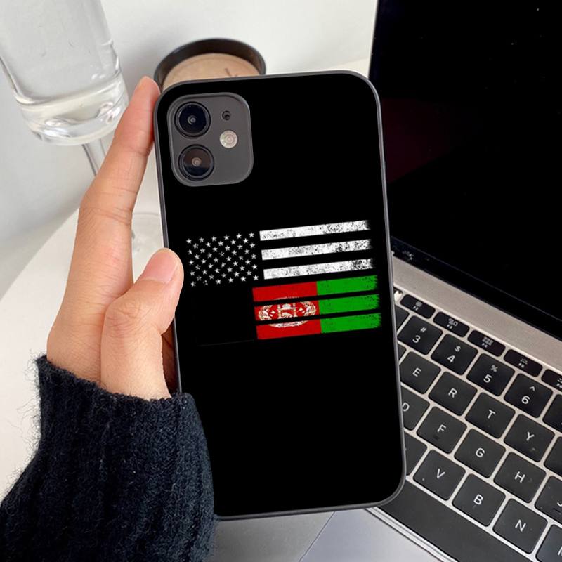 Чехол для телефона с флагом Афганистана для iPhone 13 8 7 6S Plus X 5S SE 2020 XR 11 12 mini pro XS MAX