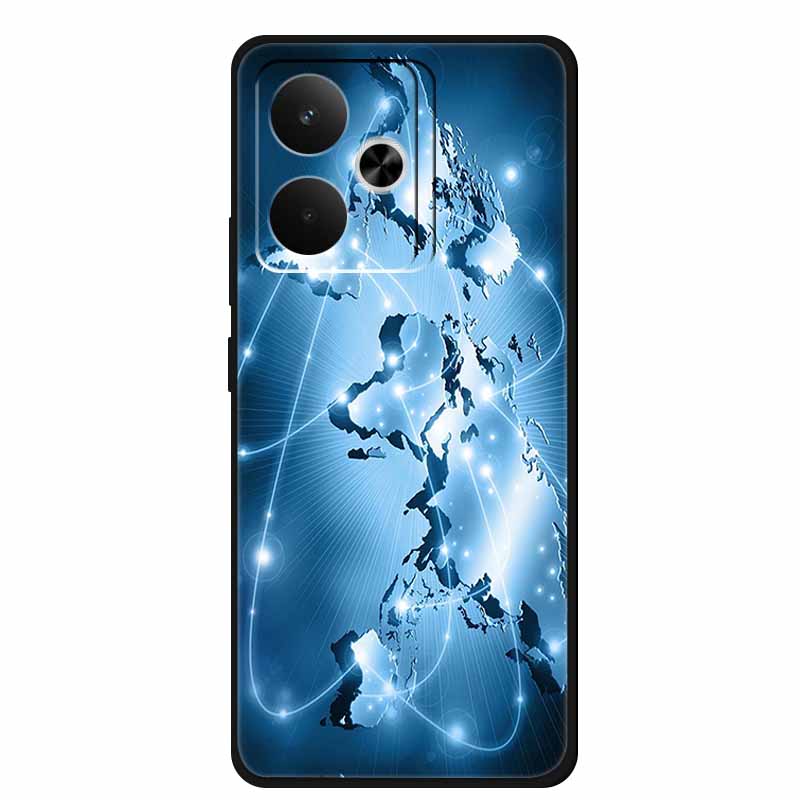 Для телефона Realme GT 7 T 7T Чехол Модные Фото Черный Силикон Мягкая Задняя Крышка Чехол Для Realme GT 7T GT7 7 T Чехол GT7T Coque Capa