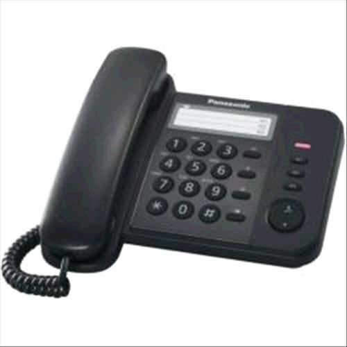 Téléphone Fixe PANASONIC KX-TS520EX1B - Noir - Mémorisation Du Numéro De L'appelant - Fonction Mains Libres