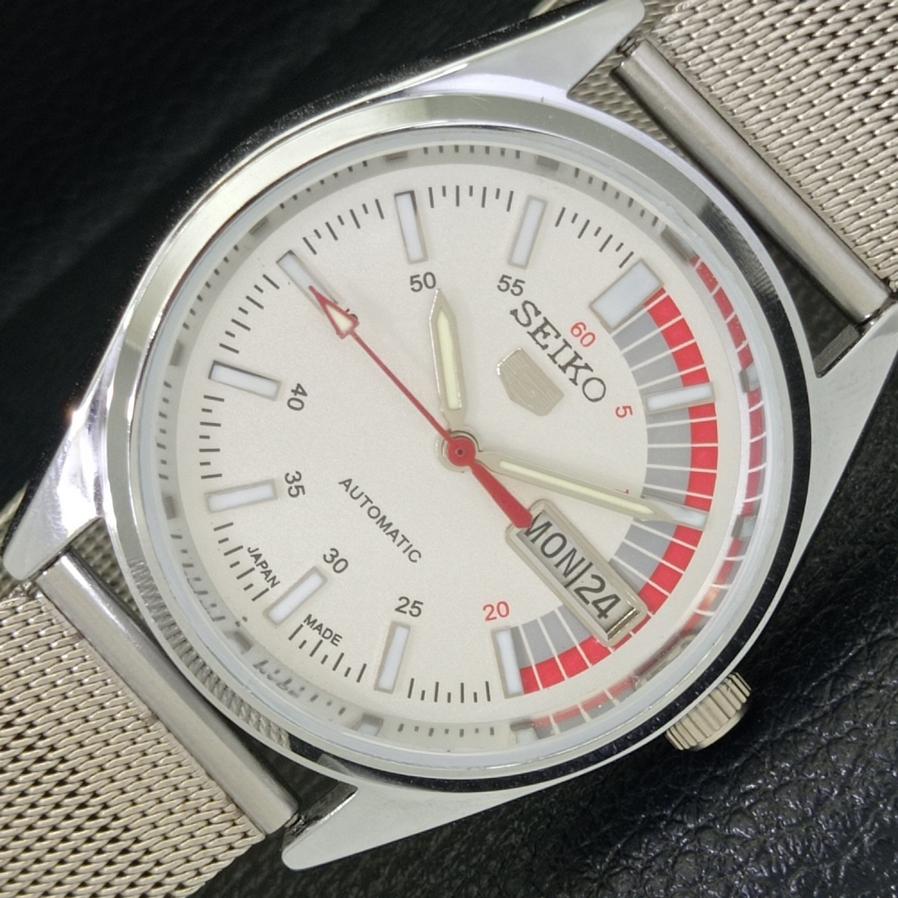 ВОССТАНОВЛЕННЫЕ ВИНТАЖНЫЕ МУЖСКИЕ ЧАСЫ SEIKO 5 AUTOMATIC JAPAN D/D WHITE 528-a277005-7