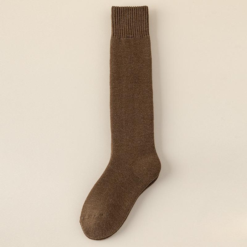 Thickened Cashmere Thigh-high Socks for Women, Cold-proof and Warm Wool Socks, Autumn and Winter Calf Socks for Men