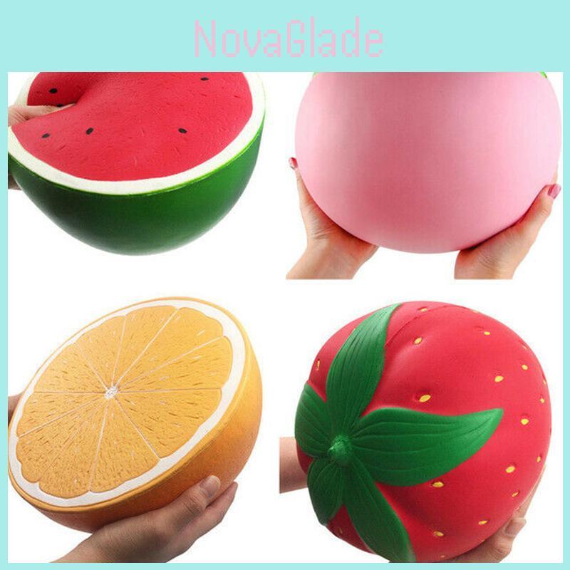 Extra Large Soft Squishy Watermelon Orange Strawberry Peach Slow Rising Stress Relief Toy