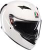 AGV Motorcycle Helmet Full Face K3 MONO SETA WHITE S Size (55-56cm) 18381007014-S