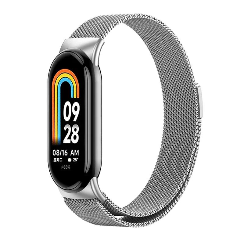 Strap For Xiaomi Mi Band 8 Global Version Accessorie Milanese Loop Replacement Belt Bracelet Pulseira Correa Mi Band 9 NFC Strap
