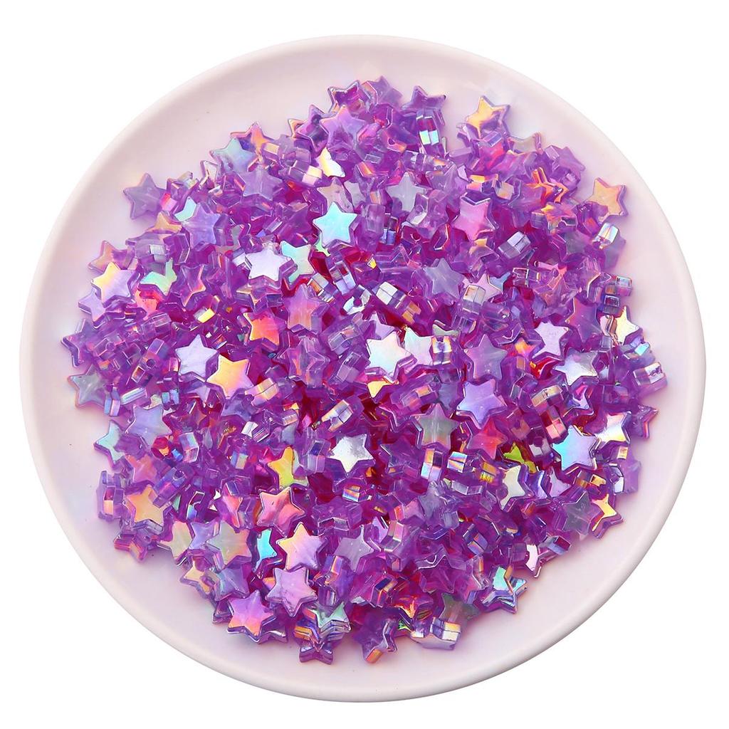 100 шт. AB цвет пятиконечная звезда в форме сердца акриловые свободные бусины-разделители для изготовления ювелирных изделий