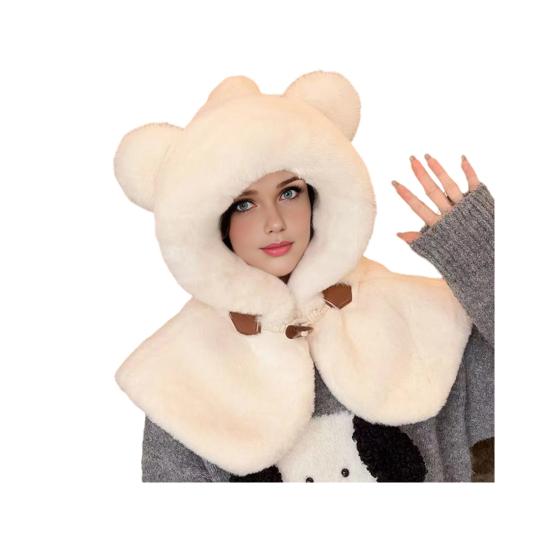 Женская шапка вязаная ветрозащитная теплая эластичная однотонная термо-зимняя шапка для походов