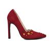 Red Black Women Pumps Med Heel Big Size 48