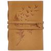 Handmade Leather Diary Embossed with a Leaf with Quotes Design, for Sketching, Scrapbooking, Drawing, Writing (Brown)
