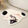 Cute Cat Bathroom Mat Absorbent Plush Toilet Rug Anti Slip Water Absorb Door Mat Home Floor Decor