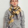 Women's Winter Imitation Cashmere Scarf Plaid Print Tassels Shawl