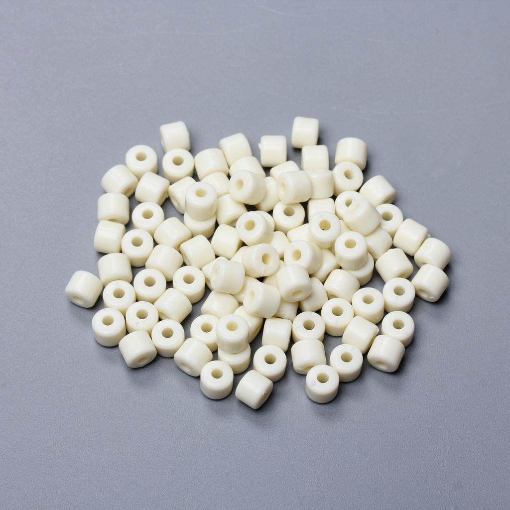 6,5 мм 100 шт. кремового цвета акриловые цилиндрические бусины для изготовления ювелирных изделий своими руками брелок серьги ожерелье браслет модные материалы аксессуары