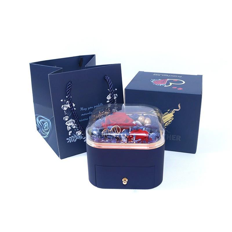 Ferris Wheel Rose Gift Box Set - Single/Double Layer, Customizable Everlasting Roses