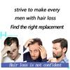 Men's Forehead Frontal Hair Piece M Loop Front Hairline With Tapes for Men Hair Replacement System