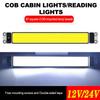 108LED 12-24V Car Reading LED Night Strip Light Interior Light Ceiling Lamp with Switch Button for Van Lorry Truck Camper Boat