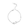 Flash Diamond Heart-To-Heart Bracelet Korean Personality Light Luxury Exquisite Two-Color Love Bracelet Valentine'S Day Gift