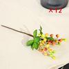 Pack of 12 Fake Artificial Flowers California Berries Branches Picks Blueberry Fruit for Christmas Home Hotel Decorations