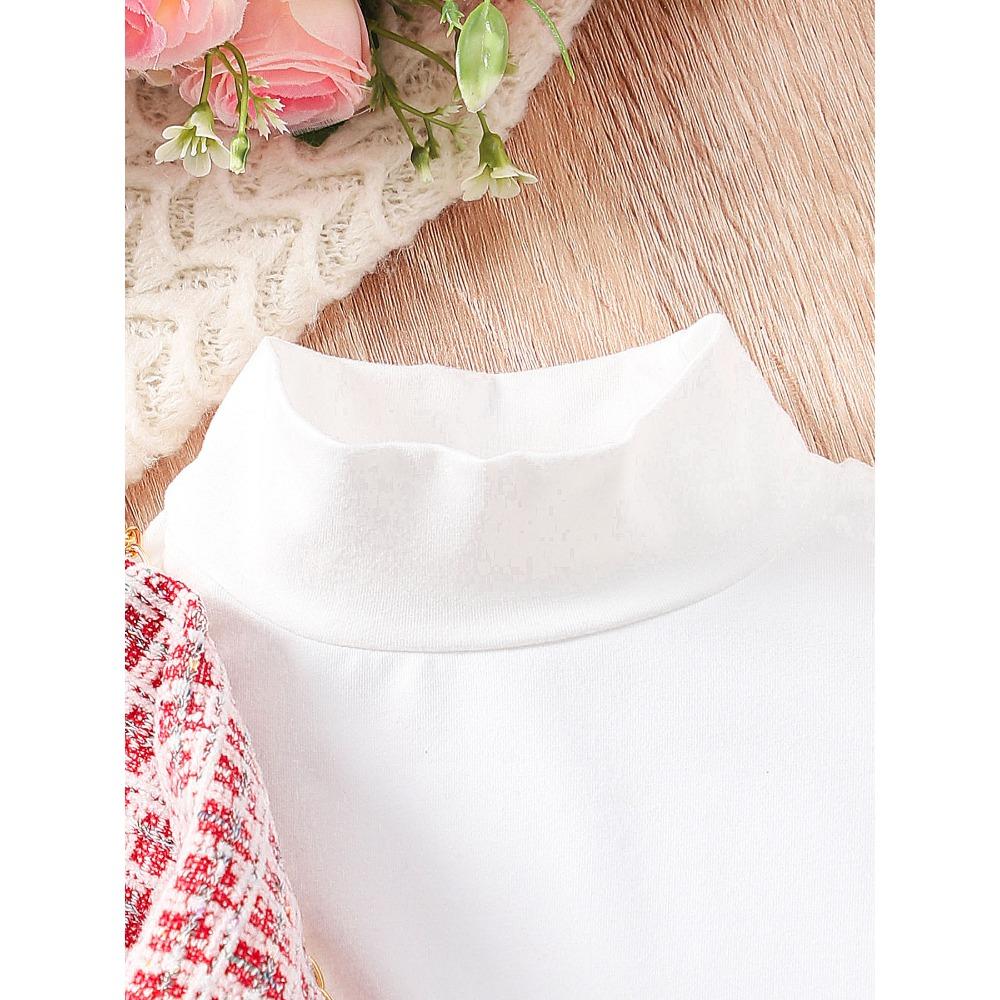 Платье с длинным рукавом 2-7 лет Новый стиль Платье с ярусами с длинным рукавом для девочек Рождественское платье с сумкой