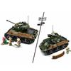 715PCS Army  Sherman M4A3 76W Medium Tank Model Building Block MBT Military DIY Creative Educational Kids Toys Christmas Gifts