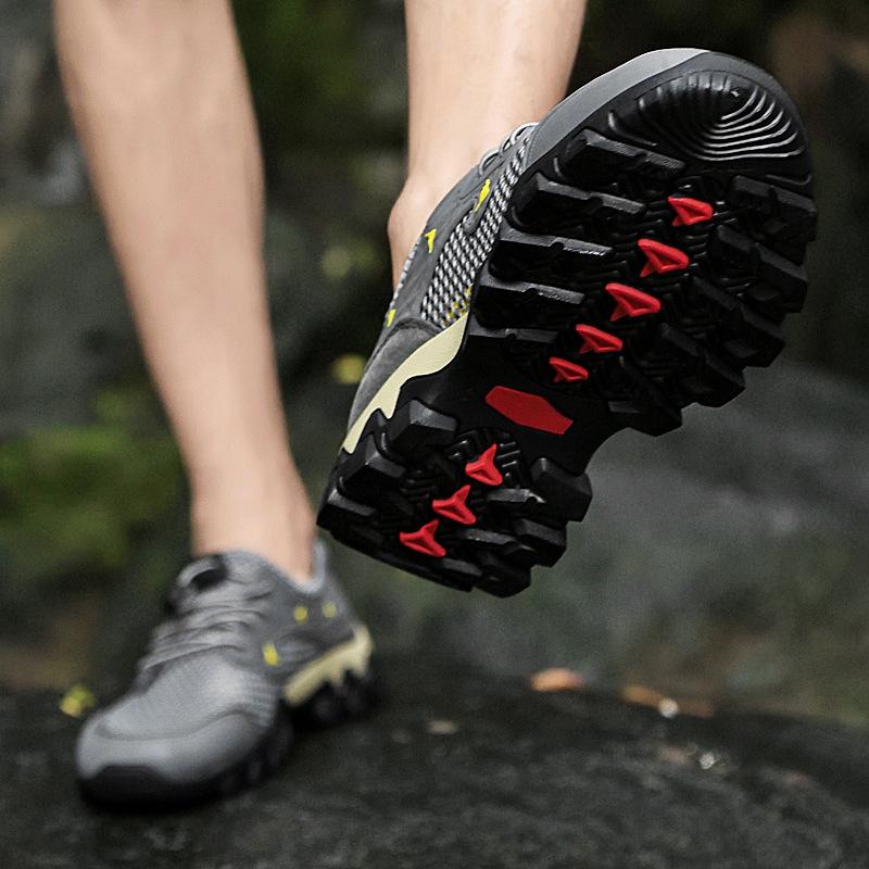 Летние новые сетчатые туфли большого размера для мужчин, универсальные спортивные дышащие походные туфли на открытом воздухе, нескользящая обувь