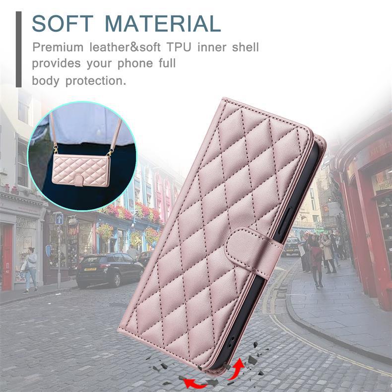Applicable to Google10 PRO Houndstooth Flip Cover Card Slot Phone Leather Case Pixel 9A Drop-Resistant Protective Cover
