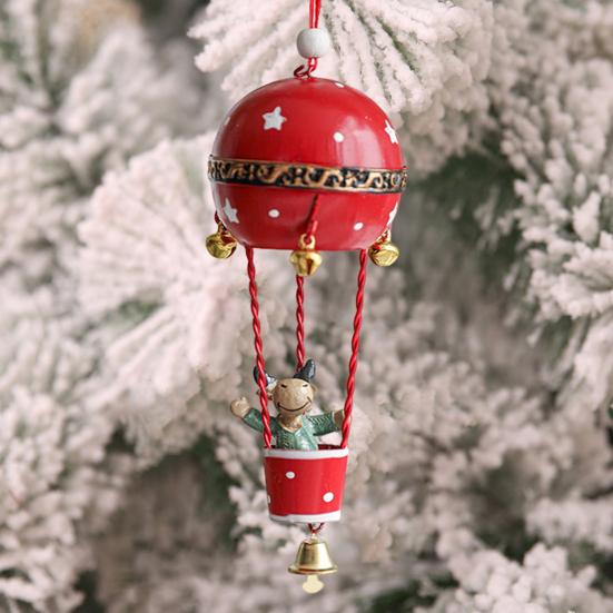 Рождественский кулон, железный воздушный шар, украшение с колокольчиком, фигурка Санта-Клауса, горячая