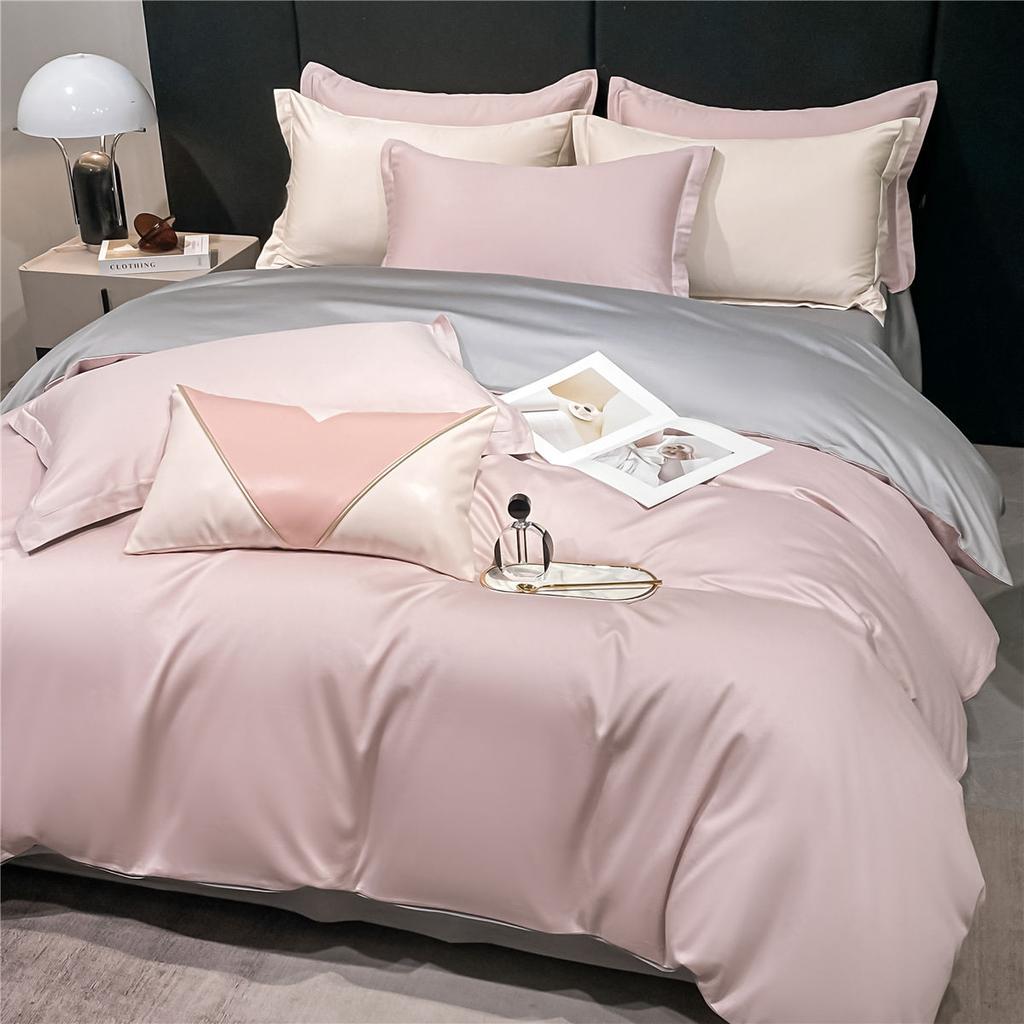 Long Staple Cotton 80 Count Pure Cotton Solid Color Single Duvet Cover Three Piece Set Four Piece Set Solid Color Duvet Cover