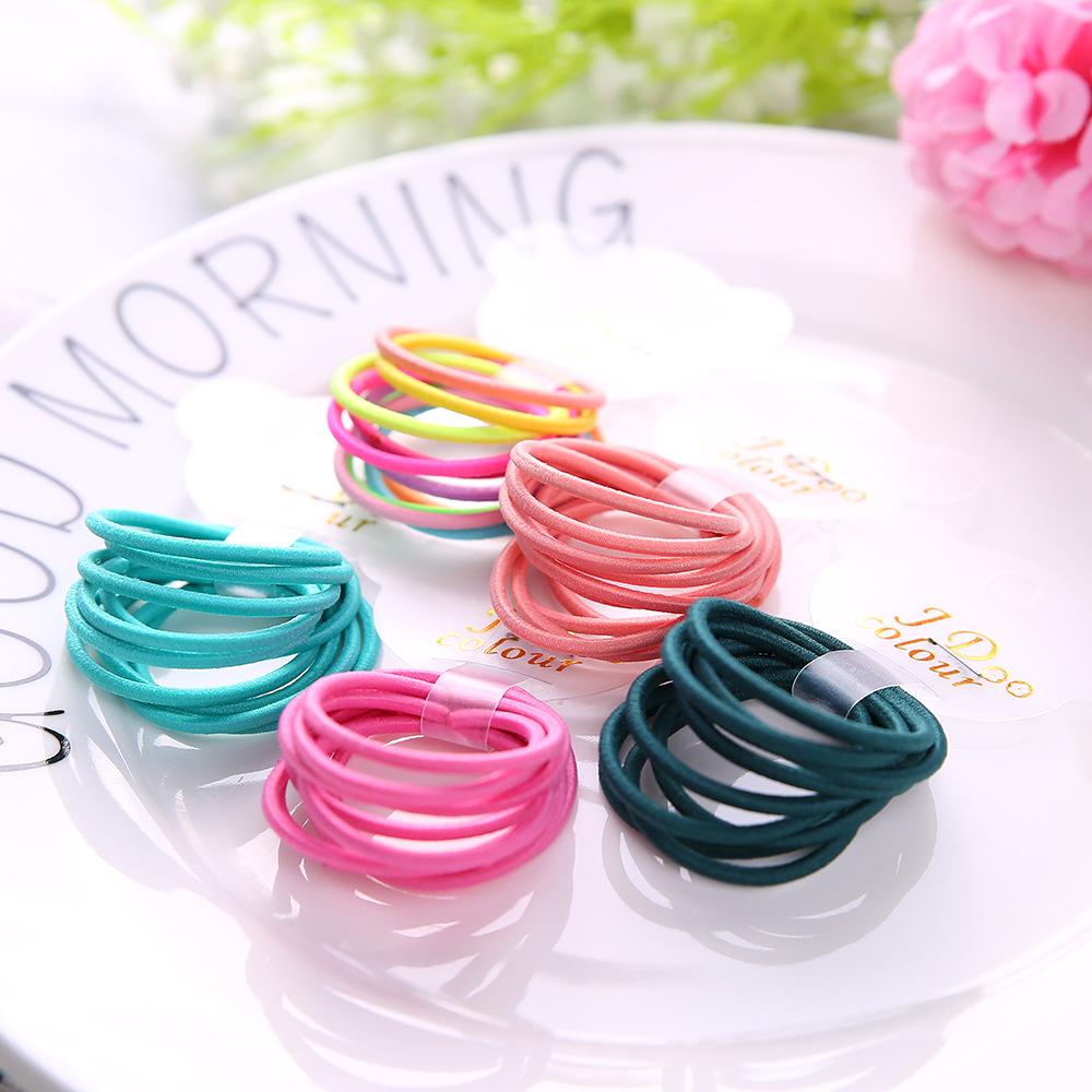 100PCS/bags 2mm Diameter 3cm Kids Nylon Elastic Hair Bands Ponytail Holder Rope Elasticity Hair Ties for DIY Hair Accessories