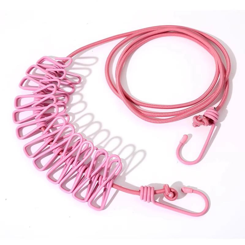 Портативная ветрозащитная дорожная бельевая веревка для использования в помещении и на улице