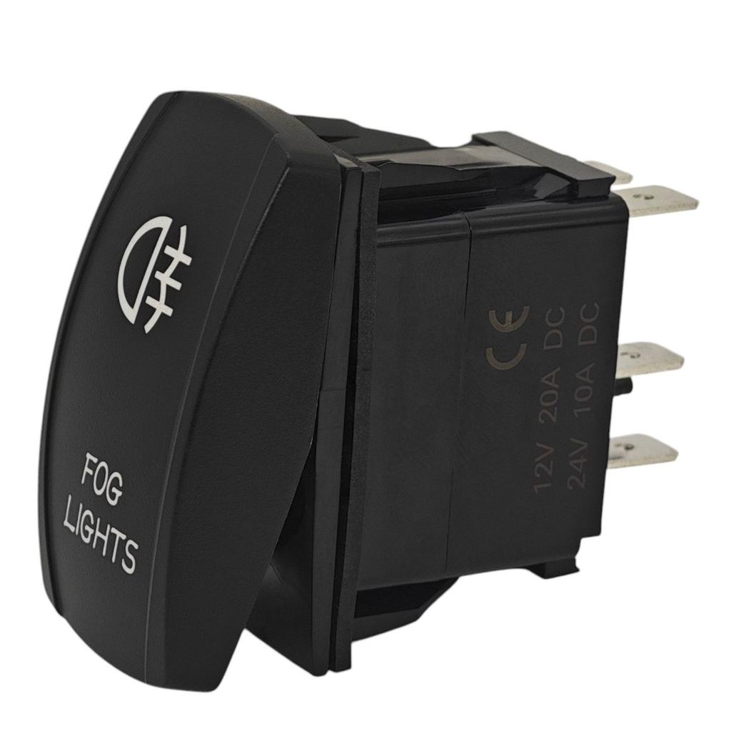 2 Pcs Fog Light Switch 12-24V On/Off, LED Latching Button