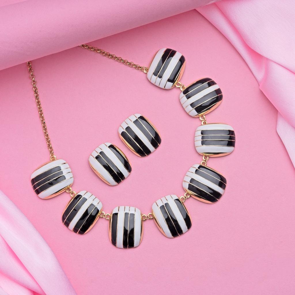 Estele Комплект ожерелья с позолотой и эмалью для женщин