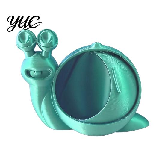 Decorative Desk Accessory 3D Printed Colorful Snail Storage Bowl for Small Items, Creative Desktop Organizer Items with Hollow Spiral Shell, Portable