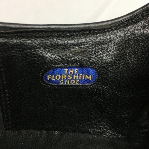 Винтажные туфли 80-х годов FLORSHEIM Full Brogue Wingtip для бизнеса черные размер 9D 26.5-27.0(ИСПОЛЬЗОВАЛ)