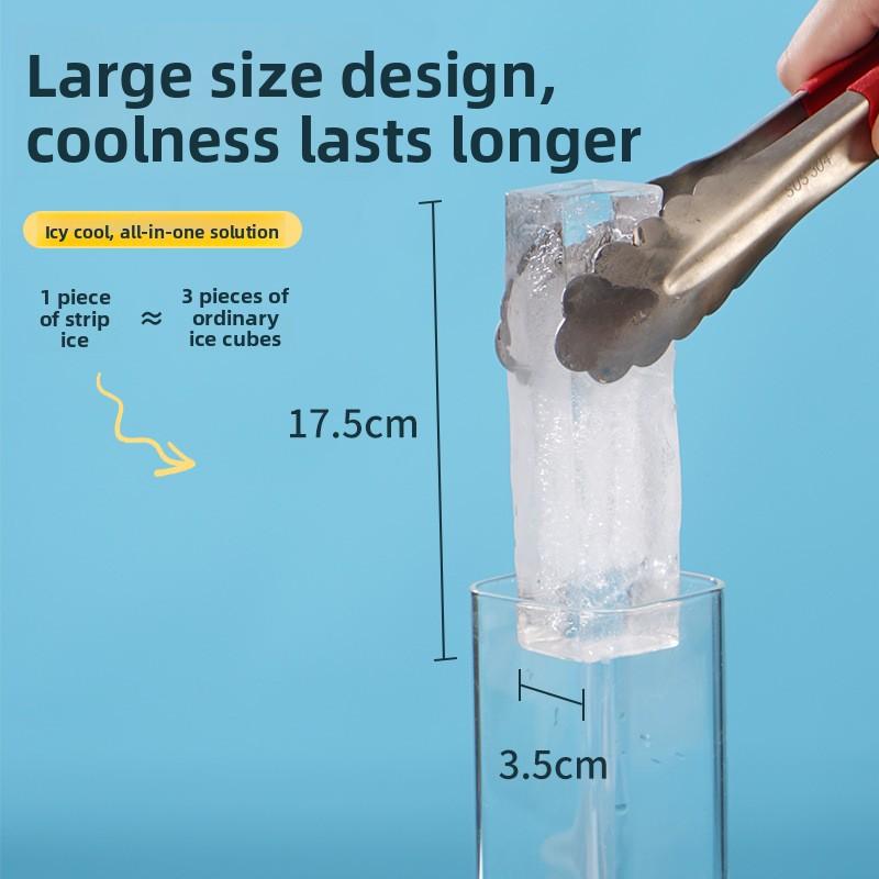 Strip shap Ice Cube Trays Giant Silicone Ice Cubes Square Tray Mold Non-toxic Durable Easy-Release Ice Cube Molds Wine Ice Cube